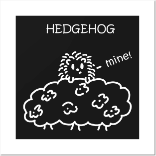 Hedgehog White Posters and Art